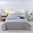 thumbnail image 2 of Cooling Blanket, Cotton Summer Cooling Comforter, Lightweight Breathable Blanket for Hot Sleepers & Night Sweats, Double Bed Size, Cotton Ice Blanket , Gray, by Cloudqi, 2 of 8