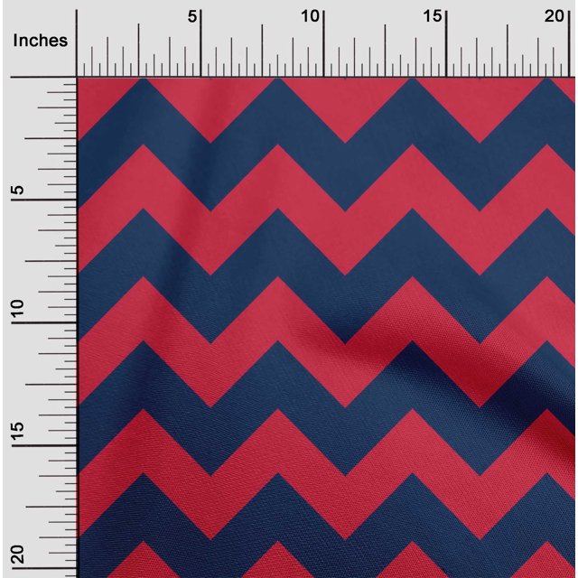 oneOone Polyester Lycra Fabric Chevron Geometric Print Fabric By Yard 56 Inch Wide