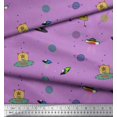 thumbnail image 3 of Soimoi Georgette Viscose Fabric Planet,Animal & Spaceship Cartoon Print Sewing Fabric Yard 42 Inch Wide, 3 of 3