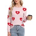 thumbnail image 3 of Yuyuzo Sweaters for Women Valentines Day Crewneck Long Sleeve Shirts Loose Casual Comfy Knit Pullover Tops, 3 of 5