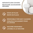 thumbnail image 3 of SmartFit Waterproof Faux Sherpa Fabric Sofa Furniture Cover, 3-Piece, Great for Dogs/Cats, Cream, 3 of 8