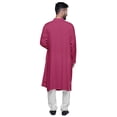 thumbnail image 2 of Atasi Kurta Long pour Hommes Col Mandarin Uni Drapé Vêtements, 2 of 7