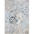 thumbnail image 1 of LaDole Rugs Cream Beige Blue Area Rug, Living Room, Contemporary, Vintage, 5' x 7', Plush Feel, 1 of 5