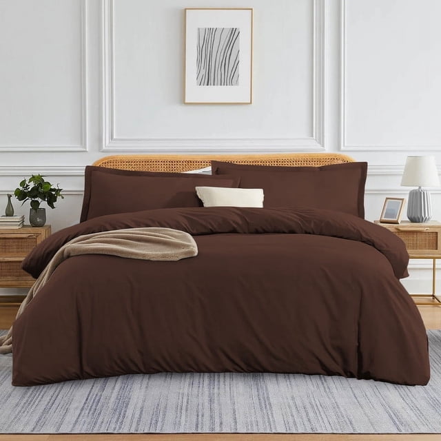 500 TC 100% Egyptian Cotton Duvet Cover Zipper Closur Ultra Soft Durable and Fade Resistant Solid Pattern