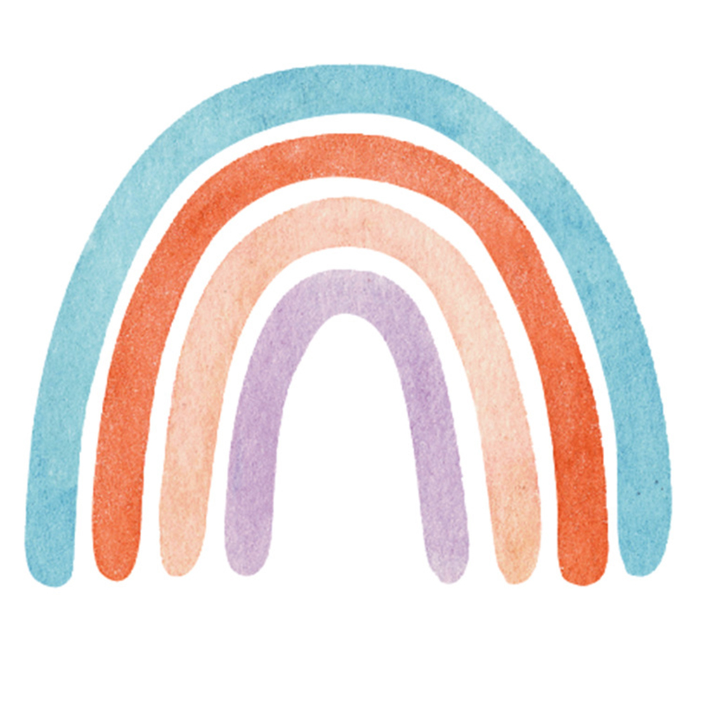 Lovely Large Rainbow Wall Sticker Kid Room Rainbow Wall Decal Adornment for Home