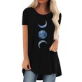 thumbnail image 1 of Pompotops Chemises Mode Décontractée pour Femmes Manches Courtes Tee-Shirt Ample Tunique Blouse, 1 of 4