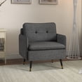 thumbnail image 2 of HOMCOM Accent Chair with Tufted Back Cushion and Steel Legs for Living Room, 2 of 10