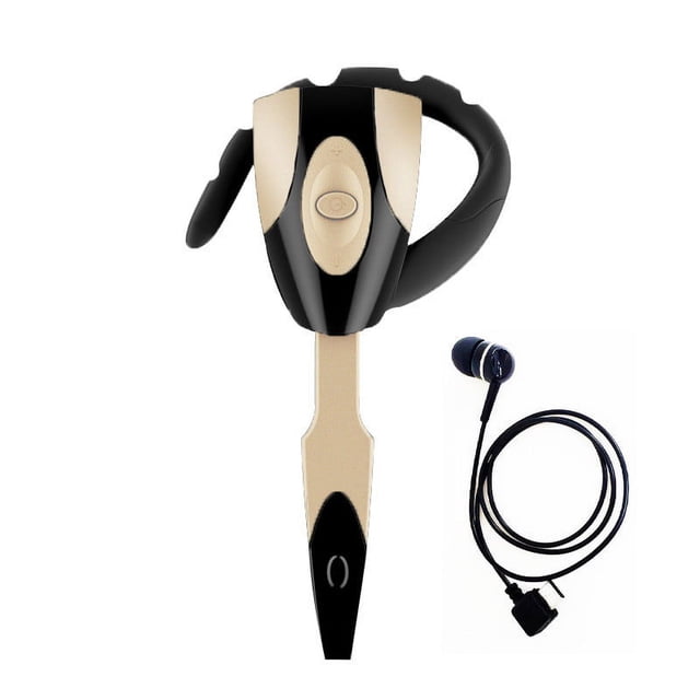 Dual Pack Bluetooth 5.0 Ear Hook Headset with Mic, Noise Cancelling Technology, 12H Continuous Call, Secure Comfort Fit for Driving/Remote Work/Gaming & TV