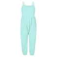 thumbnail image 1 of MIASHUI Girls Jumpsuits Sleeveless Rompers Casual Loose Long Pants with Pockets,Mint Green,3-4 Years, 1 of 4