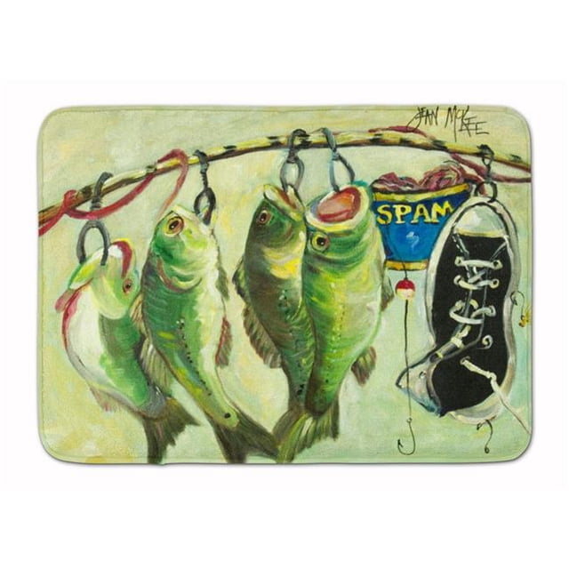 Caroline's Treasures JMK1113RUG Récession Nourriture Poisson Pêché avec Spam Lavable à la Machine Tapis en Mousse Mémoire