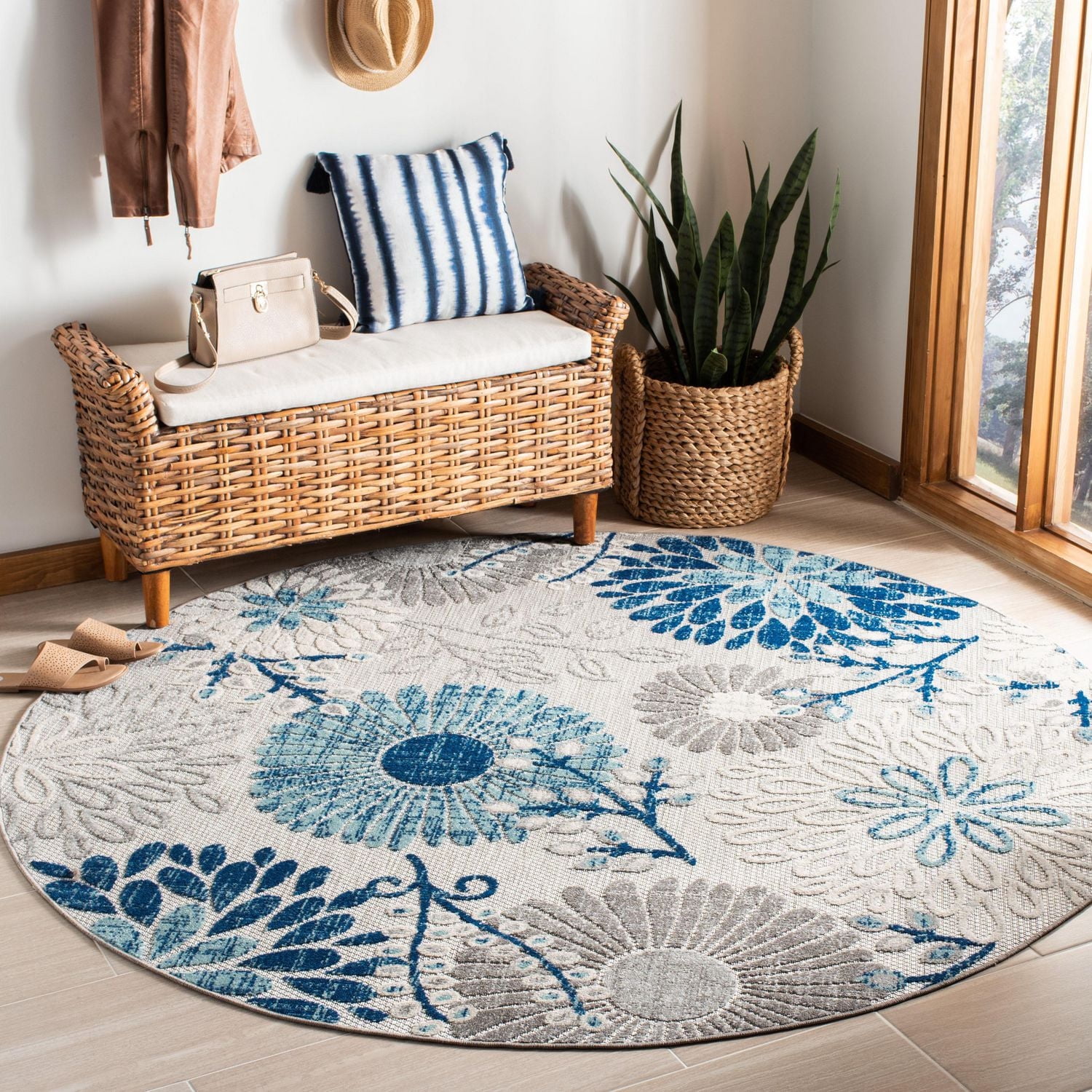 Safavieh Cabana Garnet Tapis Floral Extérieur