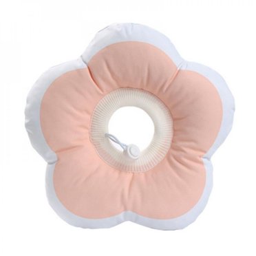 Pet Elizabeth Neck Collar Recovery Collar Anti-Licking Waterproof Headcover Adjustable Cotton Pet Cone E-Collar With Cute Flower Pattern For Cat And Dog Pet Collar