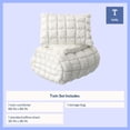 thumbnail image 3 of Mainstays Kids Microfiber White Solid Puffy Comforter Set, Twin, 2 Pieces, 3 of 7