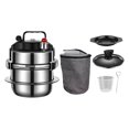 thumbnail image 2 of Rongfmy 304 Stainless Steel Small Micro Pressure Cooker Pot Nonstick w Tray Lid, 2 of 9