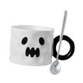 thumbnail image 4 of Ceramic Coffee Mug, Holiday Coffee Mug, Milk Juice Mug, Gift Mug, Pumpkin, Cat, white, 4 of 7