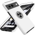thumbnail image 1 of KOMI Pixel 7 Case, Google Pixel 7 Case with HD Screen Protector, Shockproof Google Pixel 7 Phone Case with 360° Magnetic Ring Holder Kickstand Phone Case for Google Pixel 7 Silver, 1 of 5