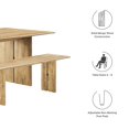 thumbnail image 4 of Modway Amistad 72" Rectangular Wood Dining Table and Bench Set in Oak, 4 of 7