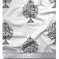thumbnail image 1 of Soimoi Polyester Crepe Fabric Tree Block Printed Fabric 1 Yard 52 Inch Wide, 1 of 3