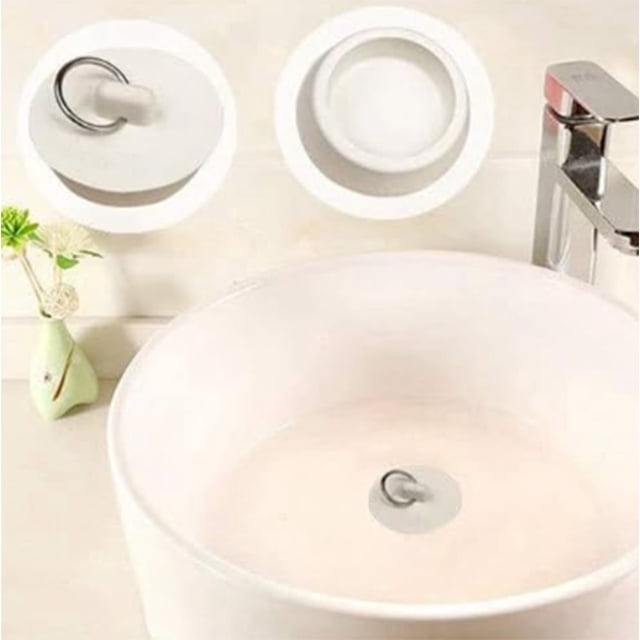 White Rubber Bathtub Plug Wash Basin Bathtub Plug Drain Pipe Plug Plug Water Plug Bathroom Rugs Bathroom Storage Bathroom Shelves Bathroom Can Bathroom Set Bathroom Organizer Countertop Bathroom