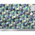 thumbnail image 2 of Soimoi Poly Georgette Fabric Check & Toucan Bird Print Fabric by The Yard 52 Inch Wide, 2 of 3