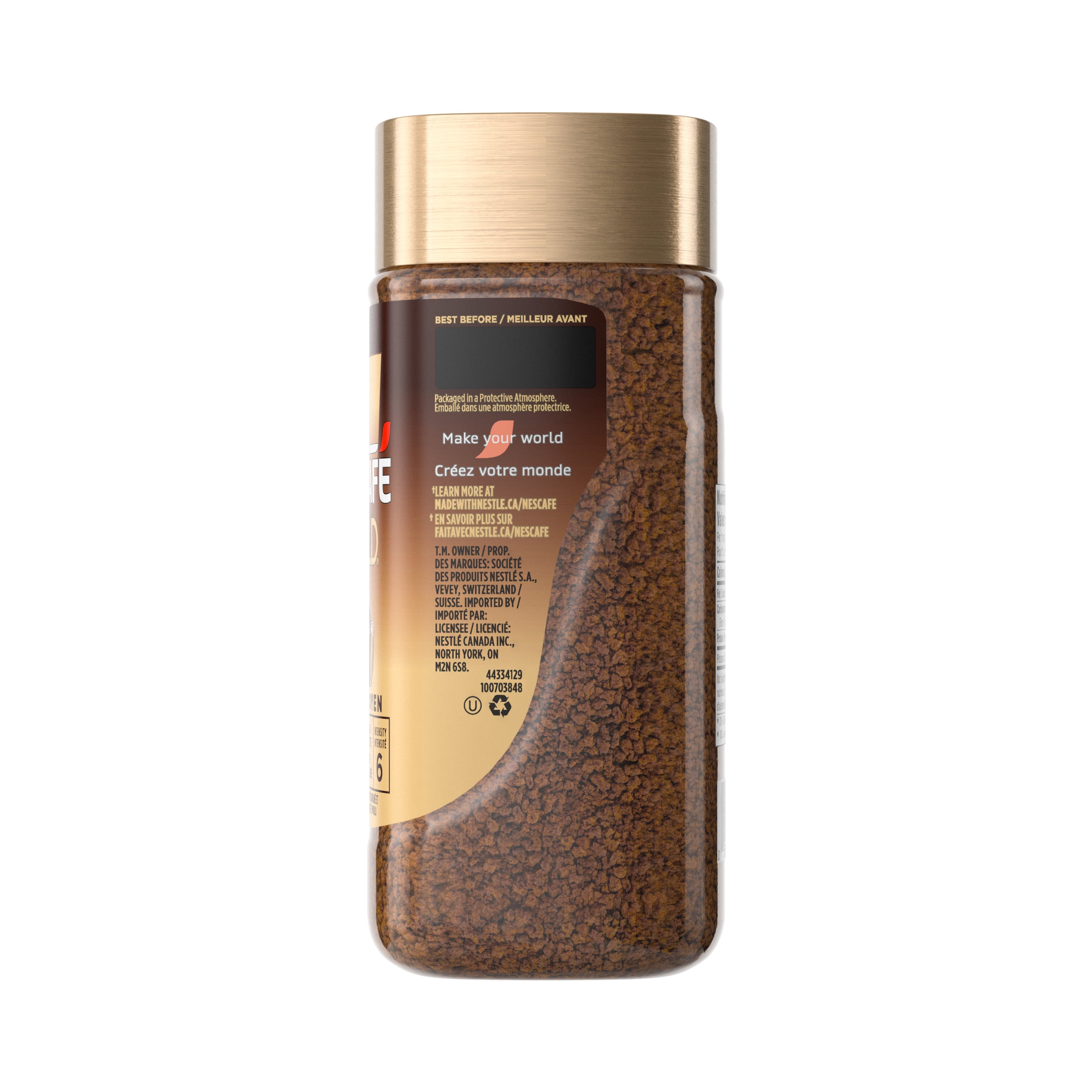 NESCAFE Café torréfié et moulu instantané de qualité supérieure GOLD, ajoutez simplement de l’eau chaude