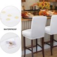 thumbnail image 4 of PiccoCasa Waterproof Bar Stool Covers for Counter Height Side Chair Covers White 2, 4 of 9