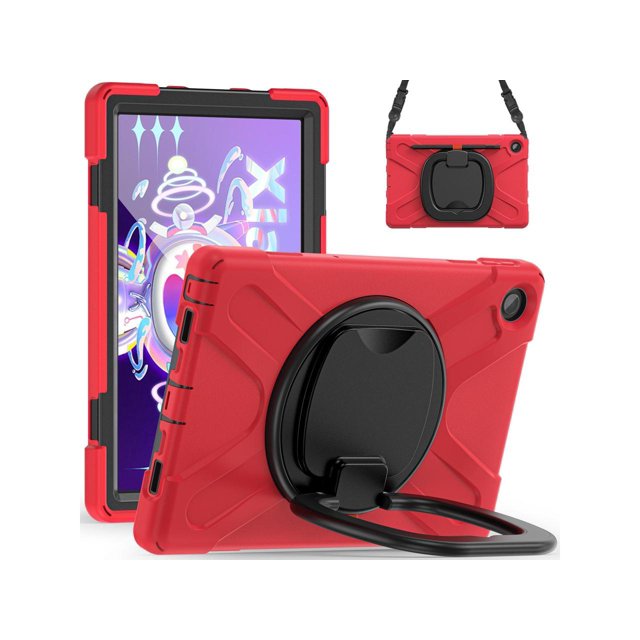 Lenovo Tab M10 Plus Case 10.6 inch 2020 3rd Gen Mdoel TB-125F TB-128F Shockproof Heavy Duty Rugged Protective Cover with Stand / Hand & Shoulder Strap / Pencil Holder
