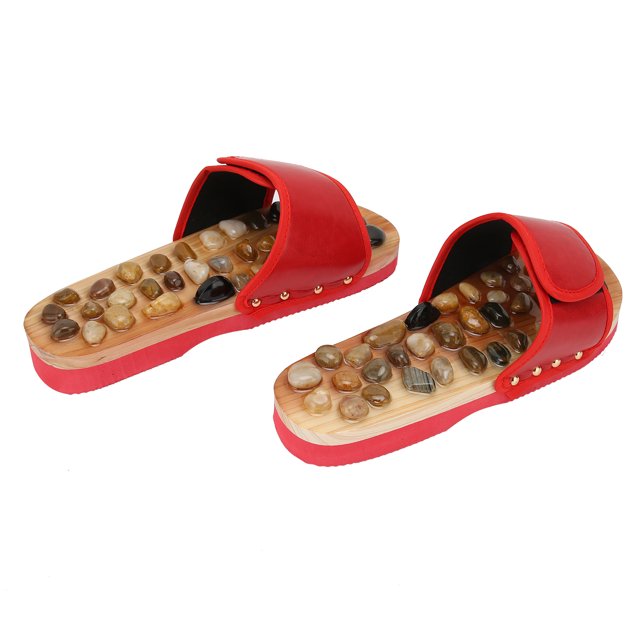 Acupressure Foot Massage Slippers Pain Relief Tool Arthritis Stress Red