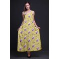 thumbnail image 3 of Bimba Robe Longue Maxi Imprimée en Rayonne à Bretelles Spaghetti Ajustables pour Femmes Boho-X-Grand, 3 of 5