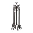 thumbnail image 1 of Panacea 5 Piece Scroll Top Fireplace Powder Coated Steel Accessory Tool Set, 1 of 7