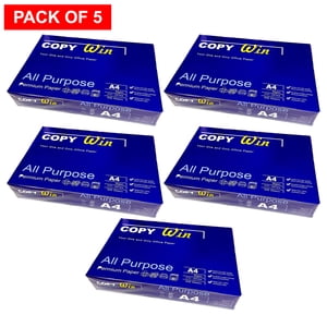 Copy Paper/Office Paper, White, A4 Size Paper, 500 Sheets per Pack, Total 2500 Sheets (Pack of 5 Reams)