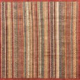 thumbnail image 1 of Ahgly Company Tapis d'Intérieur Carrés Abstraits Rouges Abstraits pour Aire, 8 Pieds Carré, 1 of 6