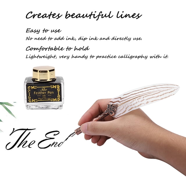 Quill Pen,Retro Classical Fountain Pen Feather Pen Fountain Pen Superior Craftsmanship