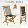 thumbnail image 3 of Gymax 2 Pcs Chaises Pliantes avec Conception Portable à Pliage Rapide Siège en Corde Tressée Porche Patio, 3 of 6