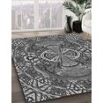 thumbnail image 3 of Ahgly Company Tapis d'Intérieur Lavable à la Machine, Carré, Transitionnel, Noir, Tapis de Zone, 8 Pieds Carré, 3 of 7