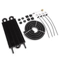 thumbnail image 2 of Oil Radiator, Cool Automatic Transmission Oil Transmission Radiator Car Modified Accessory Universal  For Oil Cooler Replacement 4 Row Black, 2 of 8
