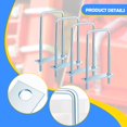 thumbnail image 4 of GUOOL 4x U Bolts Reliable Heavy Duty for Industrial Rectangular Wood Metal Objects M10 80x110mm, 4 of 7