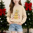 thumbnail image 4 of Cowsor Chandails pour Filles Enfants Mignon Graphique Col Rond Chandail à Enfiler Hauts Noël Manches Longues Chemises de Fête, 4 of 6