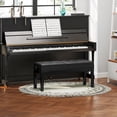 thumbnail image 2 of HOMCOM Piano Bench with Storage, Height Adjustable Piano Stool, Black, 2 of 10