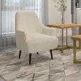 thumbnail image 4 of Modern Boucle Fabric Accent Chair in Cream, 4 of 7