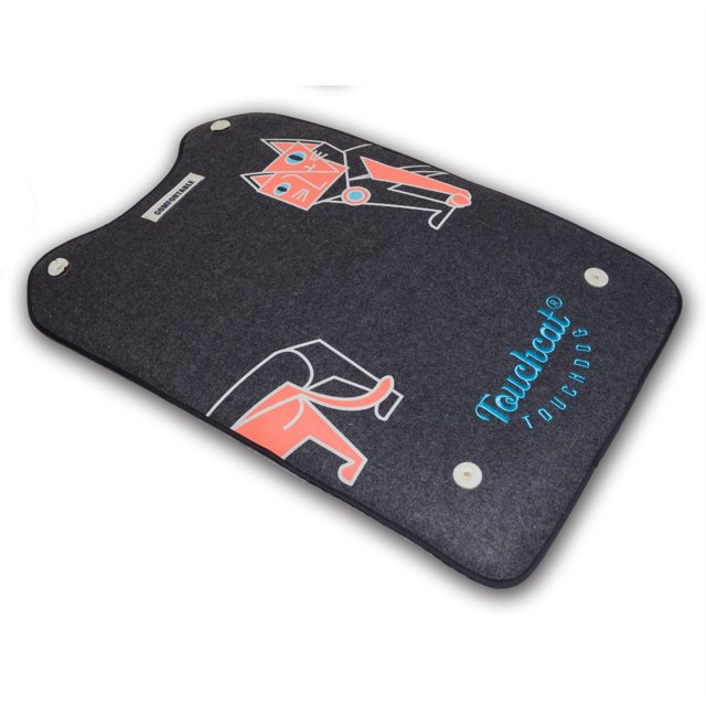 Touchcat Lamaste Travel Reversible Designer Embroidered Pet Dog Cat Bed Mat - Small - Black/White