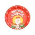 thumbnail image 2 of H Eco-Friendly Disposable Christmas Party Plates 9 Inch 16Pc Set Perfect For Holiday Dinner Decorations Festive Gatherings And Special Events Weight 0.46 Lb, 2 of 7