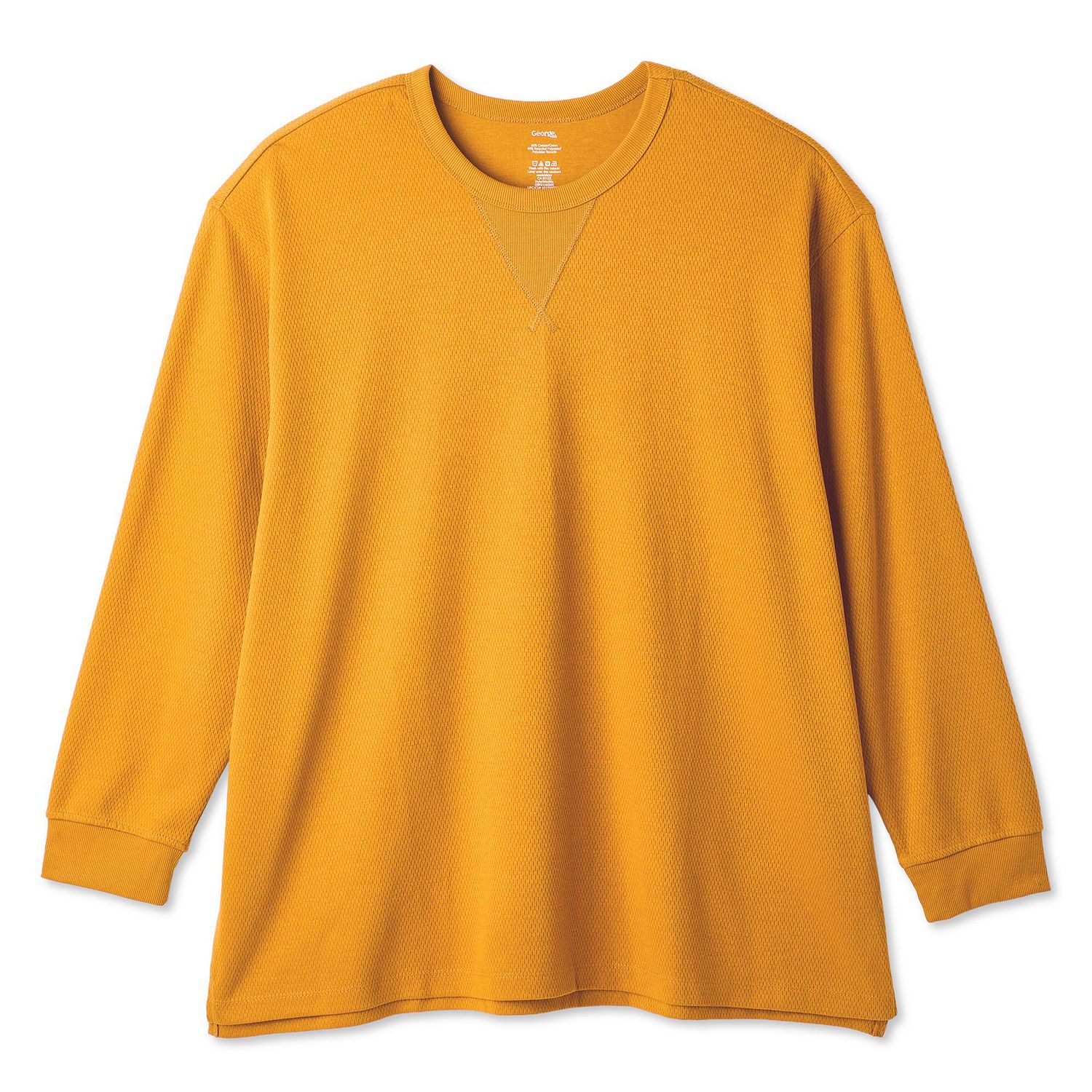 T-shirt texturé à manches longues George Plus pour hommes