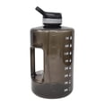 thumbnail image 1 of Mainstays Black 3.78 Litres Plastic Time Marker Straw & Handle Water Bottle, Leak Proof Jug, 1 Piece, 1 of 5