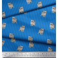 thumbnail image 2 of Soimoi Rayon Fabric Stripe & Cat Animal Print Fabric by Yard 42 Inch Wide, 2 of 3