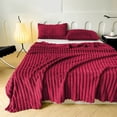 thumbnail image 1 of Throw Blanket for Couch Bed Blanket, Compact Flannel Fleece Blanket 100x70cm, Lightweight Striped Sofa Throw, Ribbed Microfiber Bed Cover, Portable Home Decor, 1 of 6