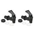 thumbnail image 1 of Unique Bargains Ensemble de Robinet de Distributeur Réutilisable, 2 Ensembles Robinet de Refroidisseur en Plastique de Rechange pour Bouteille d'Eau, Boisson (Noir), 1 of 7