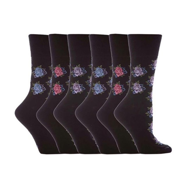Gentle Grip - 6 Pairs Ladies Gentle Grip Non Elastic Socks