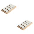 thumbnail image 4 of kurtrusly Wood Earring Card Holder w/ Tray Jewelry Display for Accessory 8 Pair White 2Set, 4 of 6