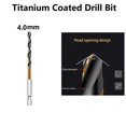 thumbnail image 1 of 1 Pcs HSS High Speed Steel Titanium Coated Drill Bit Set 1/4 Hex Shank 4mm, 1 of 5